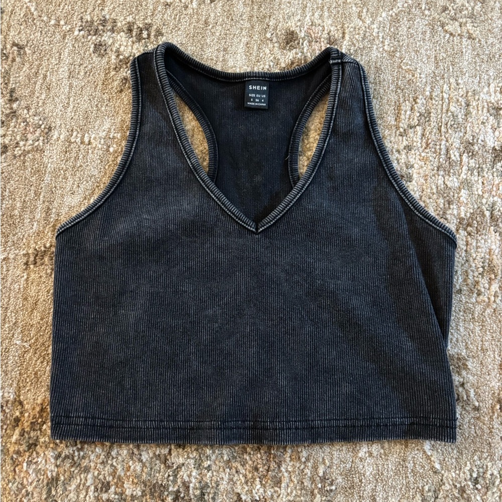 SHEIN Marble Ribbed Tank Top